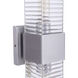 Ridge 2 Light 24 inch Satin Aluminum Outdoor Wall Sconce